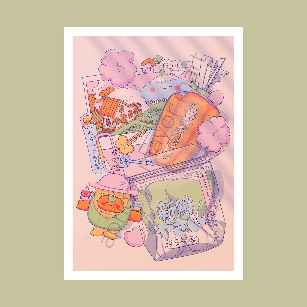 

apricot mayor - farm life art print