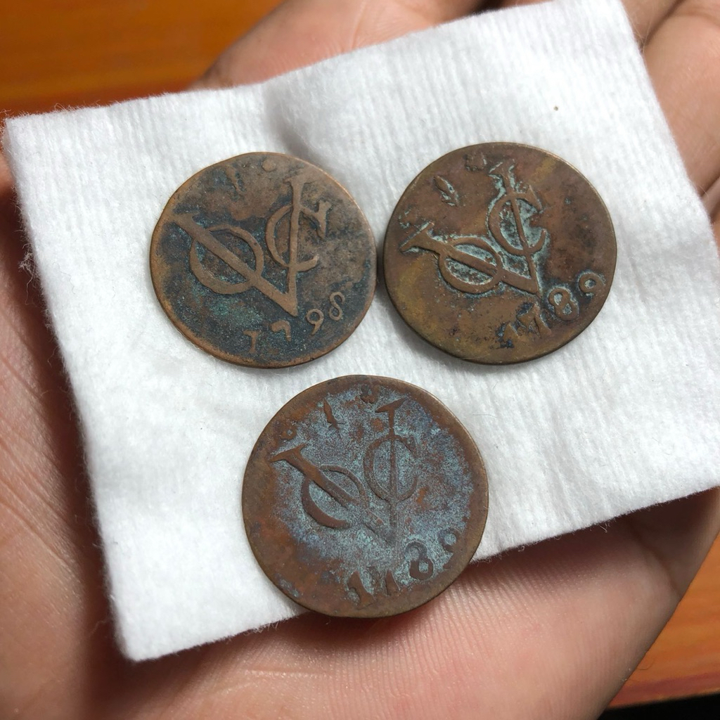 Koin Kuno VOC Gelderland 3pcs Asli 1789