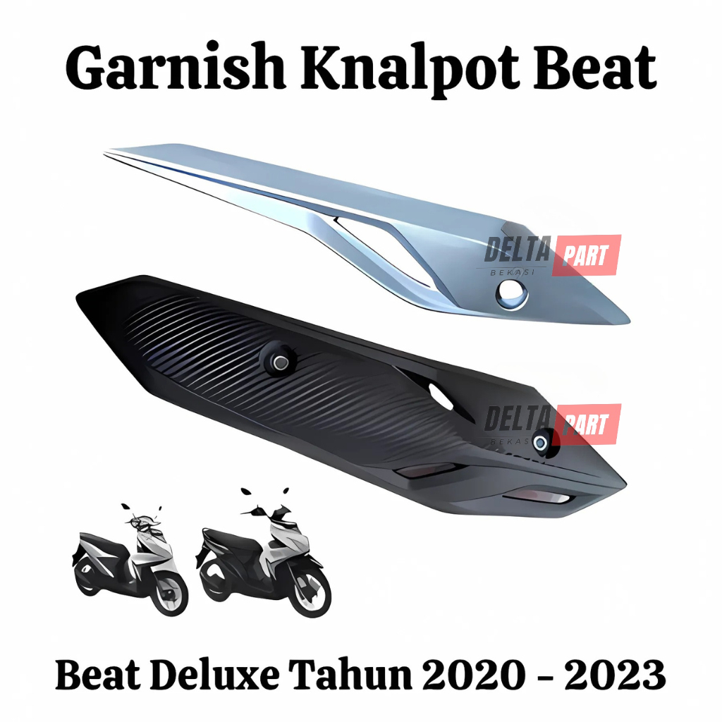 Garnish cover knalpot Honda Beat Sporty 2020 Deluxe Cbs Iss All type Silver 2021 2022 2023 2024