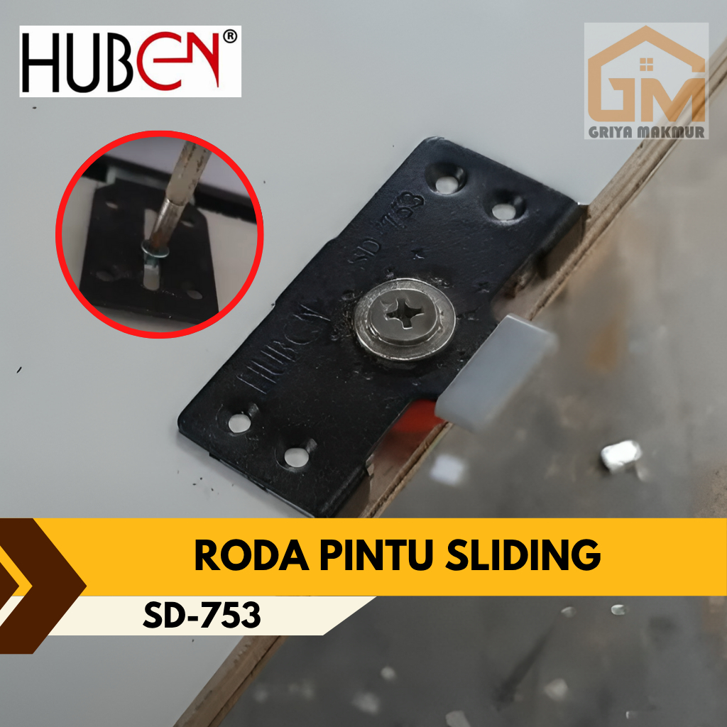 Huben SD-753 Roda Pintu Lemari Geser - Roda Pintu Sliding