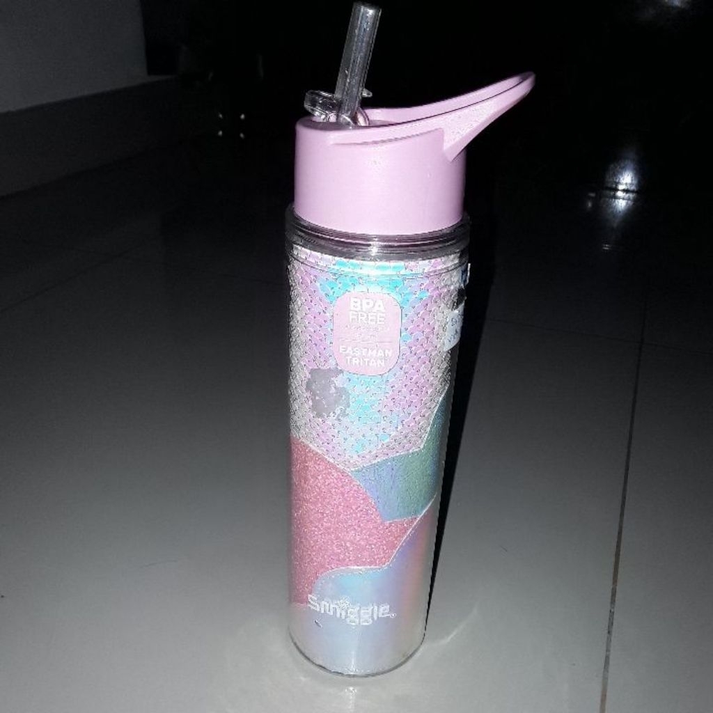preloved botol minum smiggle lunar pink