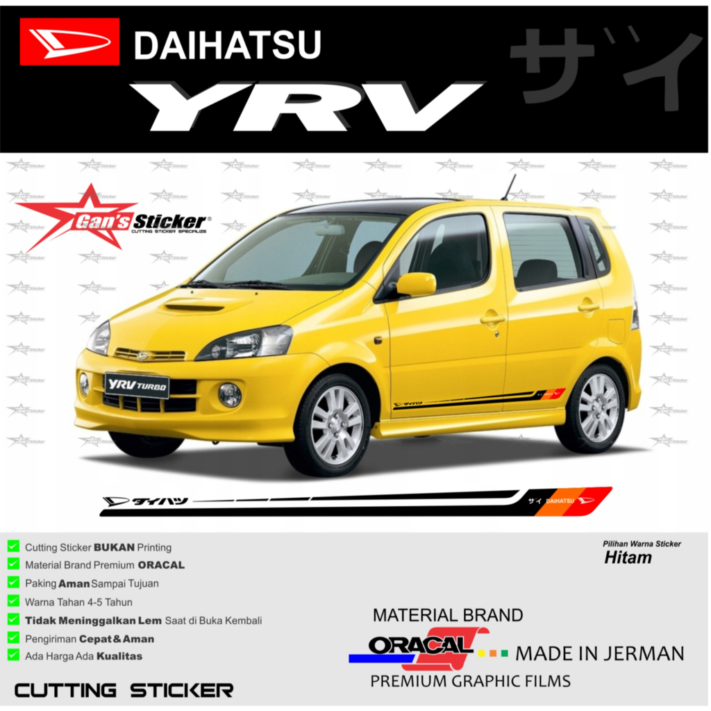 Sticker Variasi Daihatsu Yrv aksesoris Daihatsu yrv