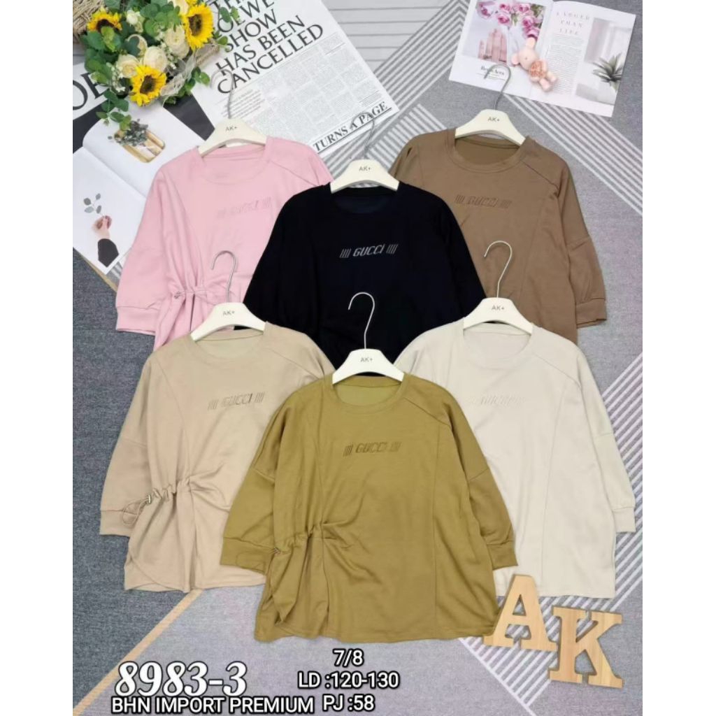 NewArrival GUCCI - Atasan Kaos Wanita Premium Import / Atasan Wanita - Kaos Street Oversize Bangkok 