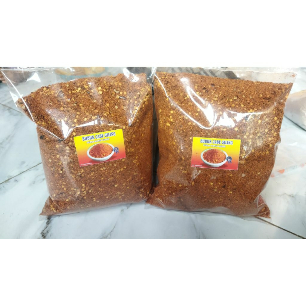 

bon cabe, cabe bubuk, bubuk cabe kering pedas