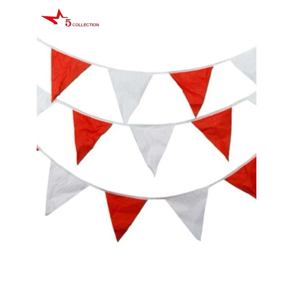 Umbul-Umbul Merah Putih Rawis Isi 10 Pcs – Dekorasi 17 Agustus Siap Pakai