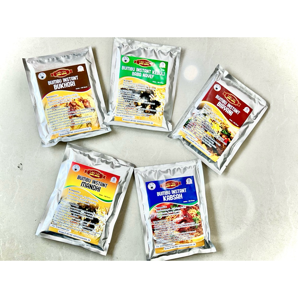 

Bumbu Masakan Timur Tengah Khas Arab Instan Baba Nayef Siap Masak 100g