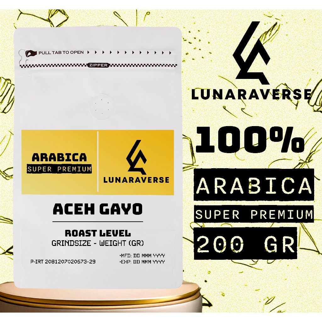 

Lunaraverse Kopi Super Premium Arabica Aceh Gayo 200gr