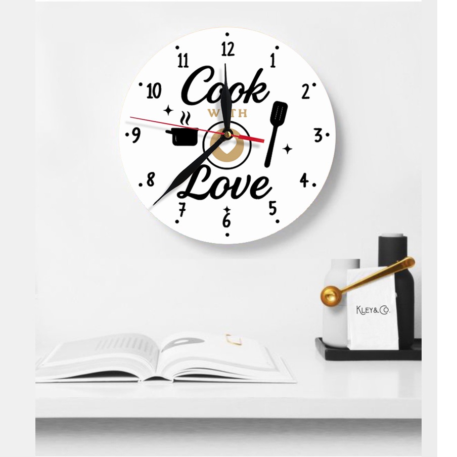 Jam dinding Kayu aestetic dekorasi Dapur / Jam dekorasi Cafe Resto /Jam dinding Unik