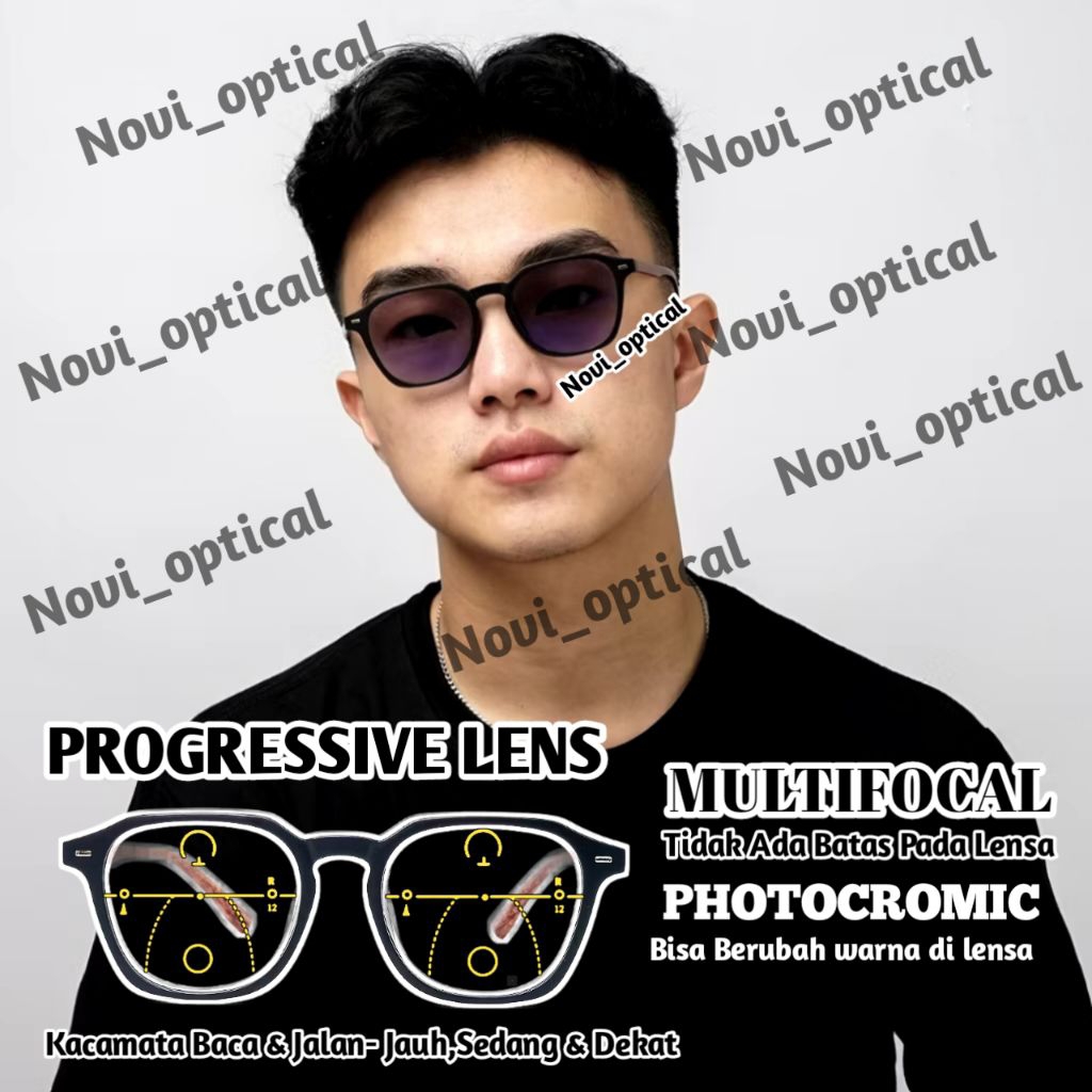Kacamata Progresif Photochromic Pria/Wanita | Kacamata Baca Dan Jalan | Kacamata Baca Plus | kacamat