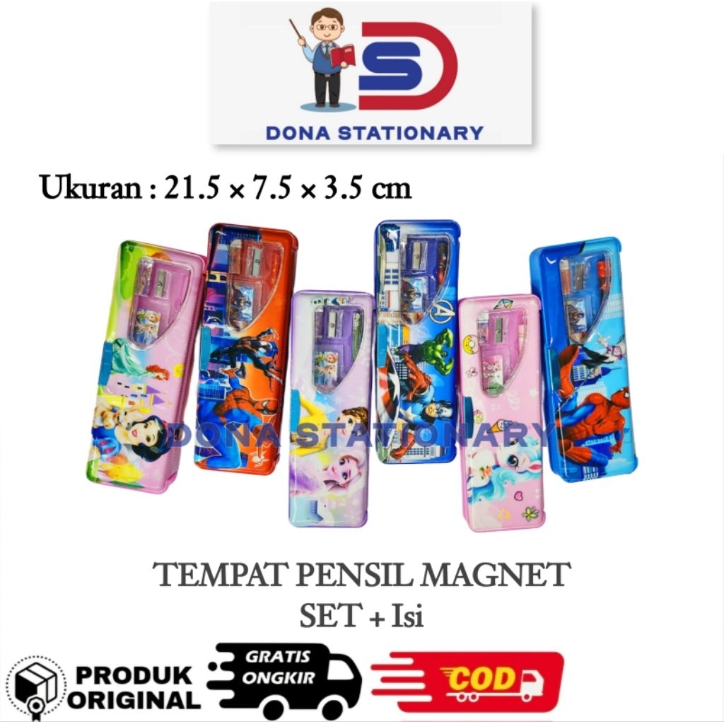 

Kotak Pensil Magnet SET + Isi A-3311 / Tempat Pensil Magnet SET