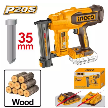 Mesin Paku Tembak Cordless Brad Nailer F35 Brushless 20V INGCO CBNLI2005