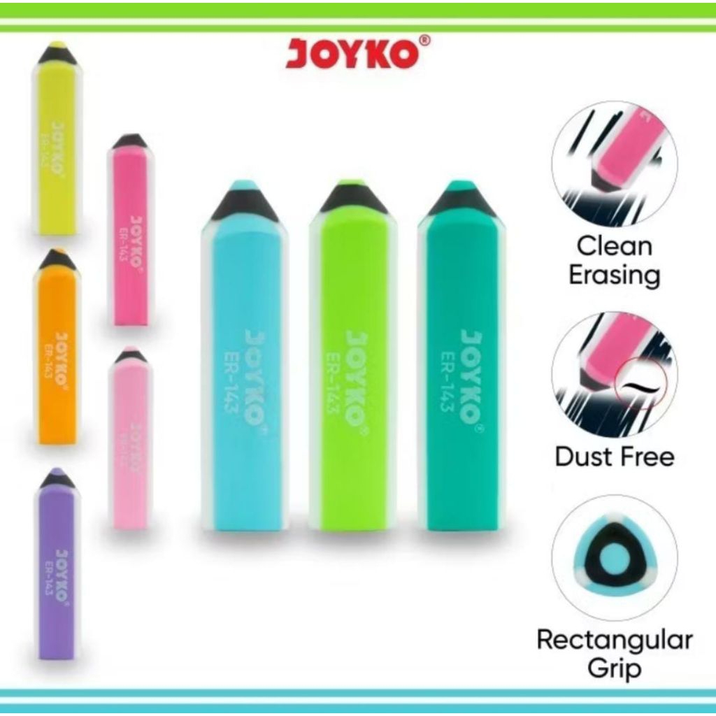 

Penghapus Pensil Joyko ER-143 Eraser / Penghapus Model Pensil