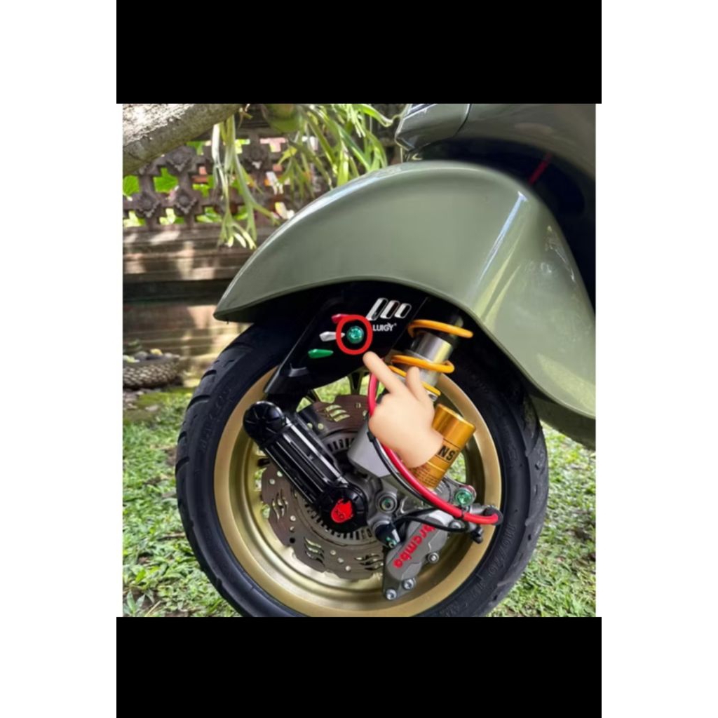 Baut Titanium Cover Shock Depan Vespa