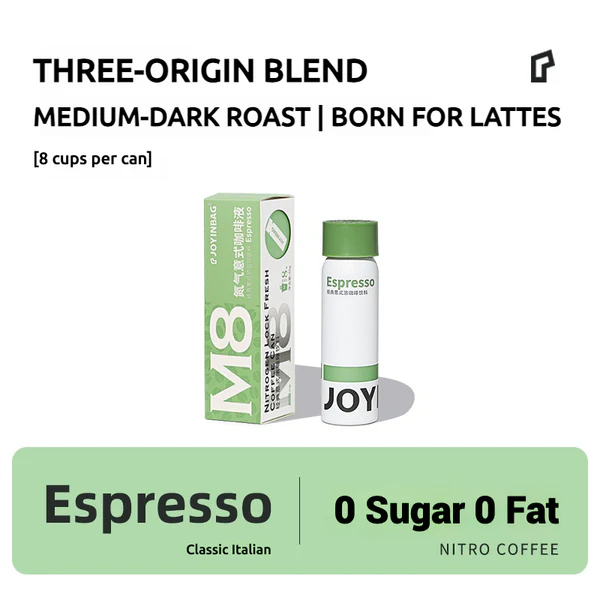 

JOYINBAG M8 Espresso Nitro Coffee [ Classic Espresso ] 8 Espresso Shots Per Can