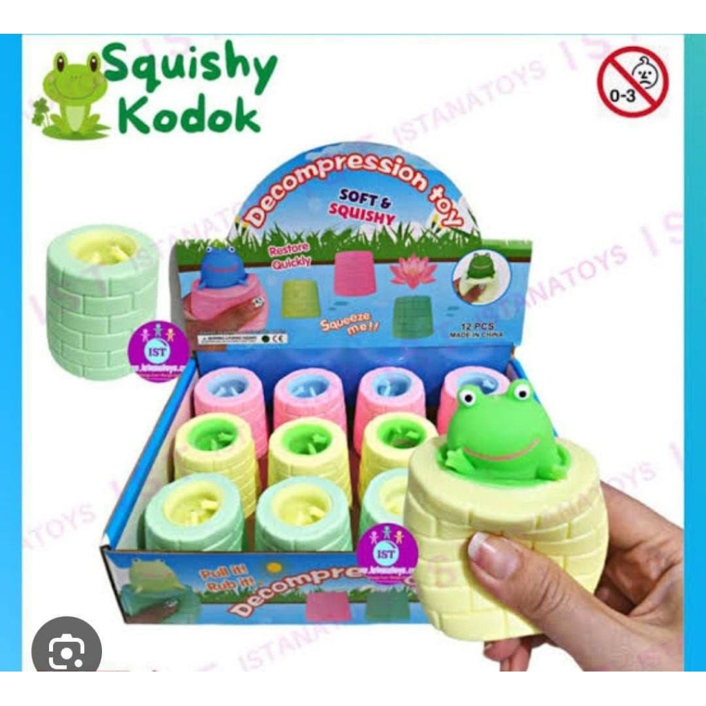 Pop it Kodok /kotak isi 12pcs bisa cod instan RR mainan anak viral