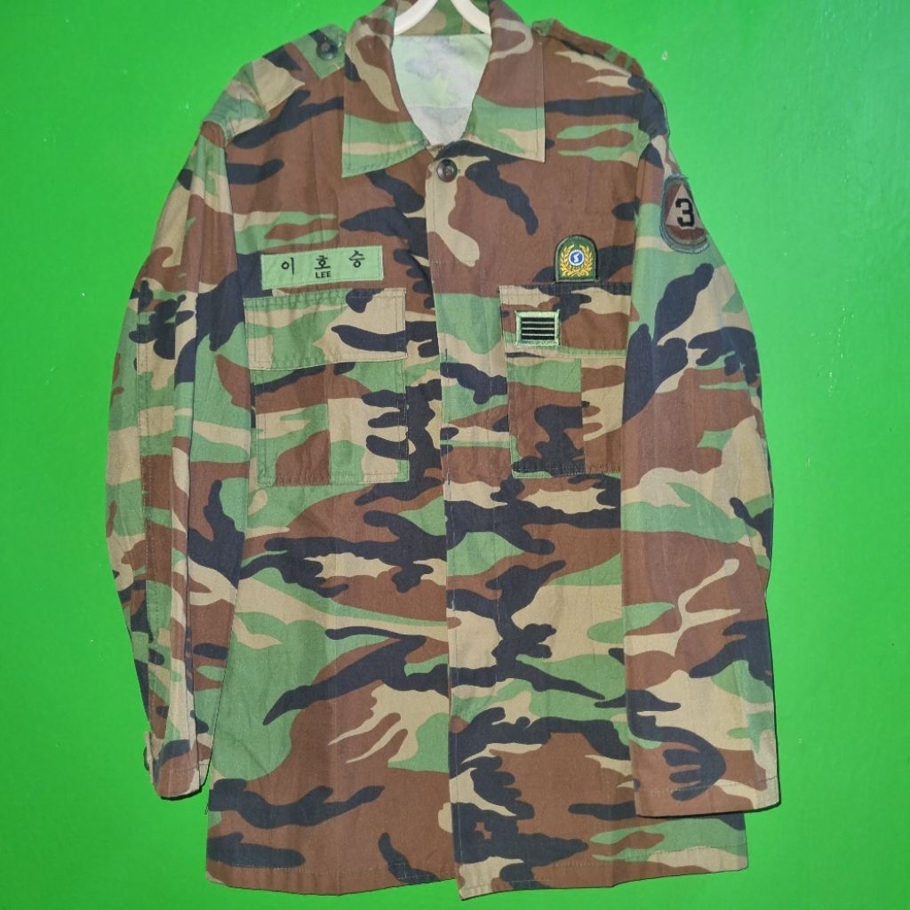 BDU Camo Loreng Woodland Korea Army Roka Full patch