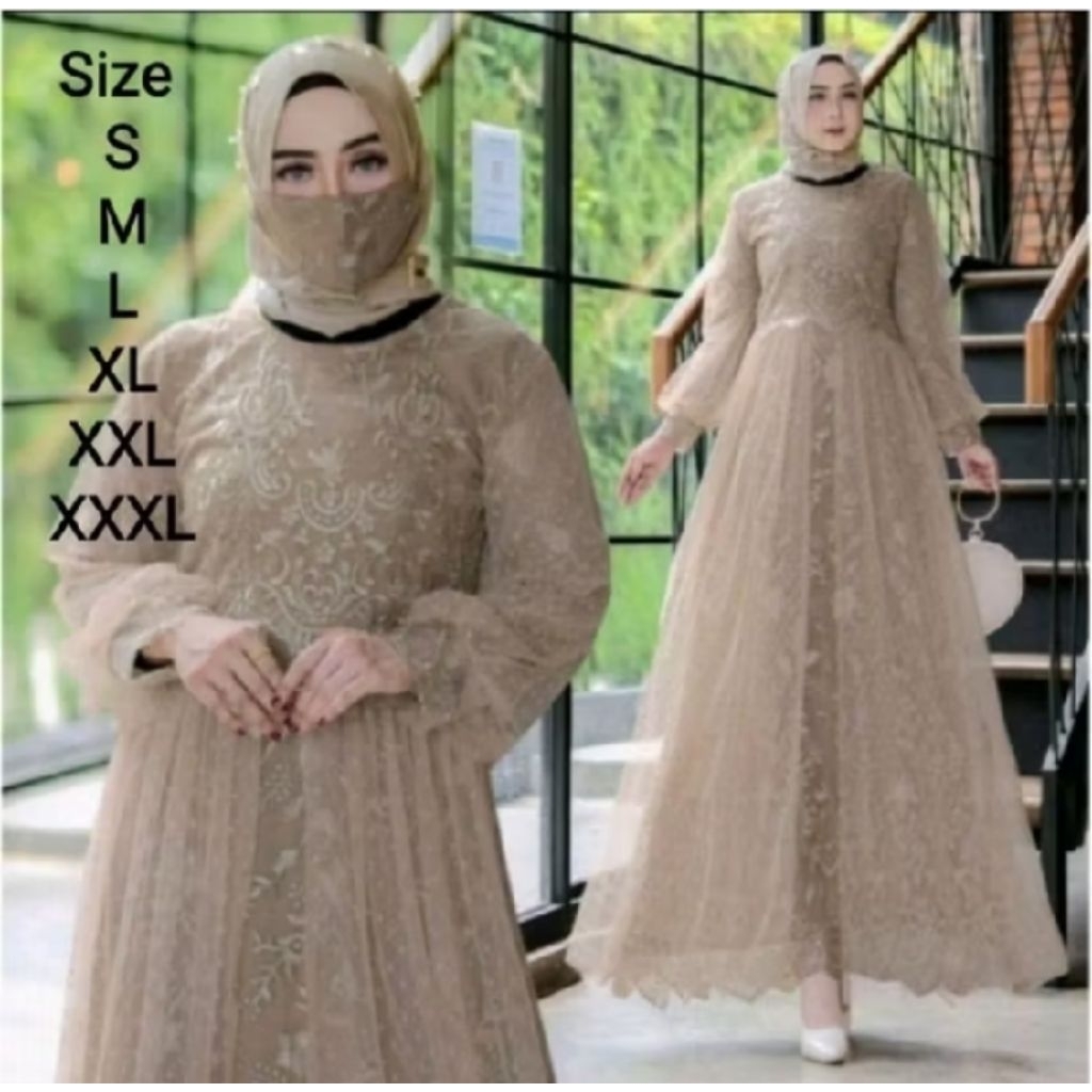 ~gamis brukat~gamis hajatan~gamis wisuda~gamis trend terkini