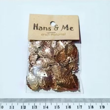 Payet / manik Daun Kecil emas muda