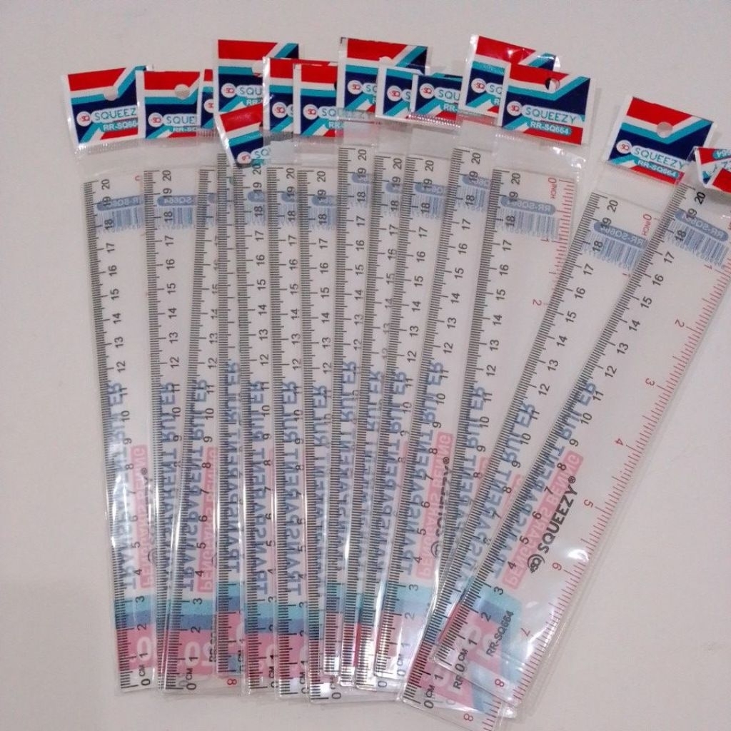 

Penggaris mika bening 20cm