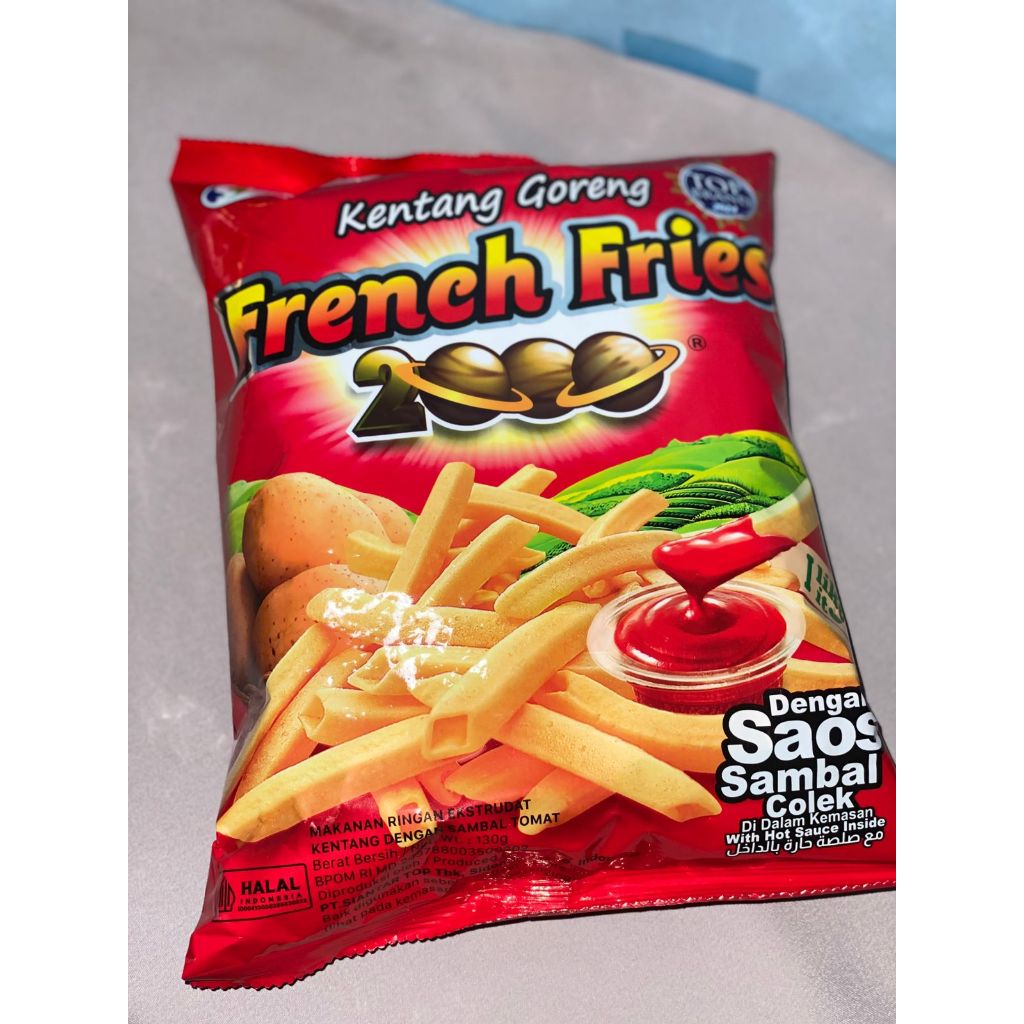 

French Fries Kentang Goreng dengan Saos Sambal Colek Siantar Top 2000 130gr
