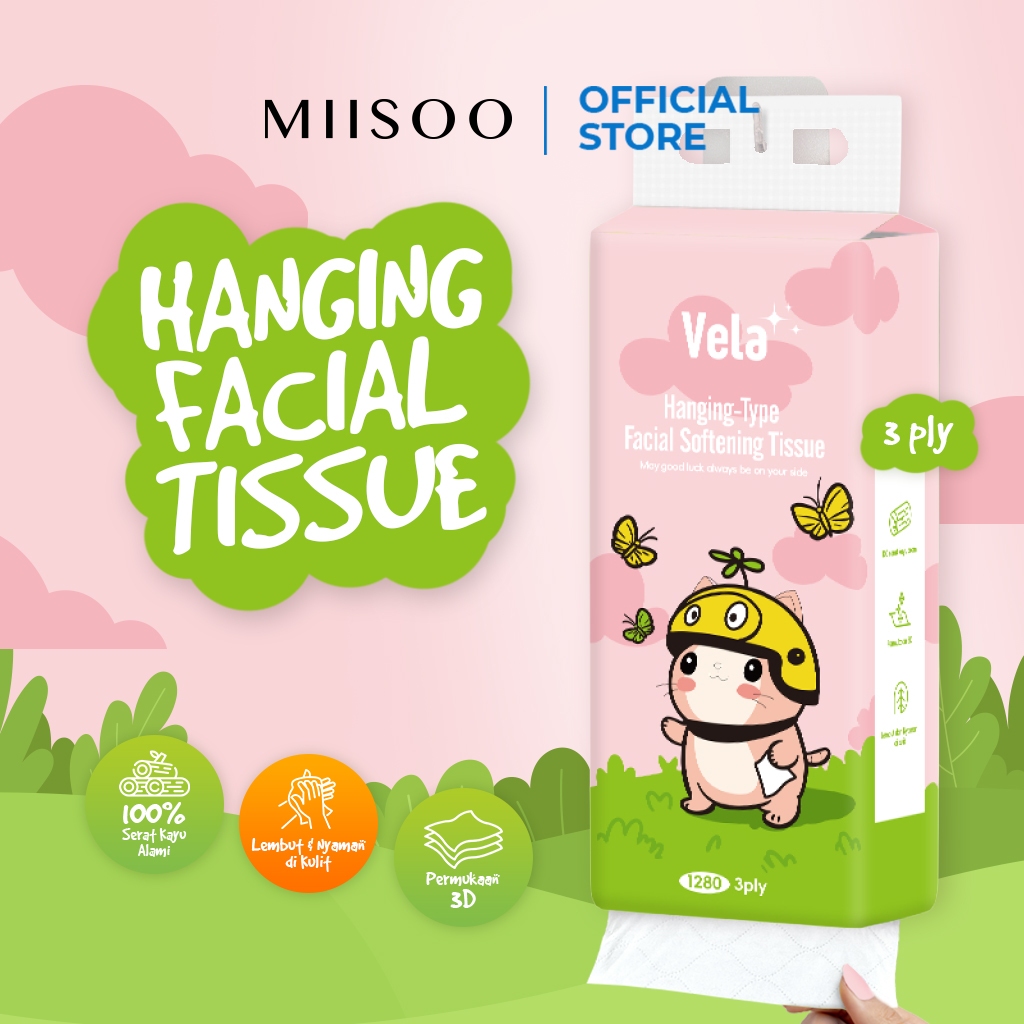 PROHEMAT Vela Hanging  Facial Tissue/Tisu Wajah Gantung/Tissue facial wajah/Facial Tissue/Tissue Ser