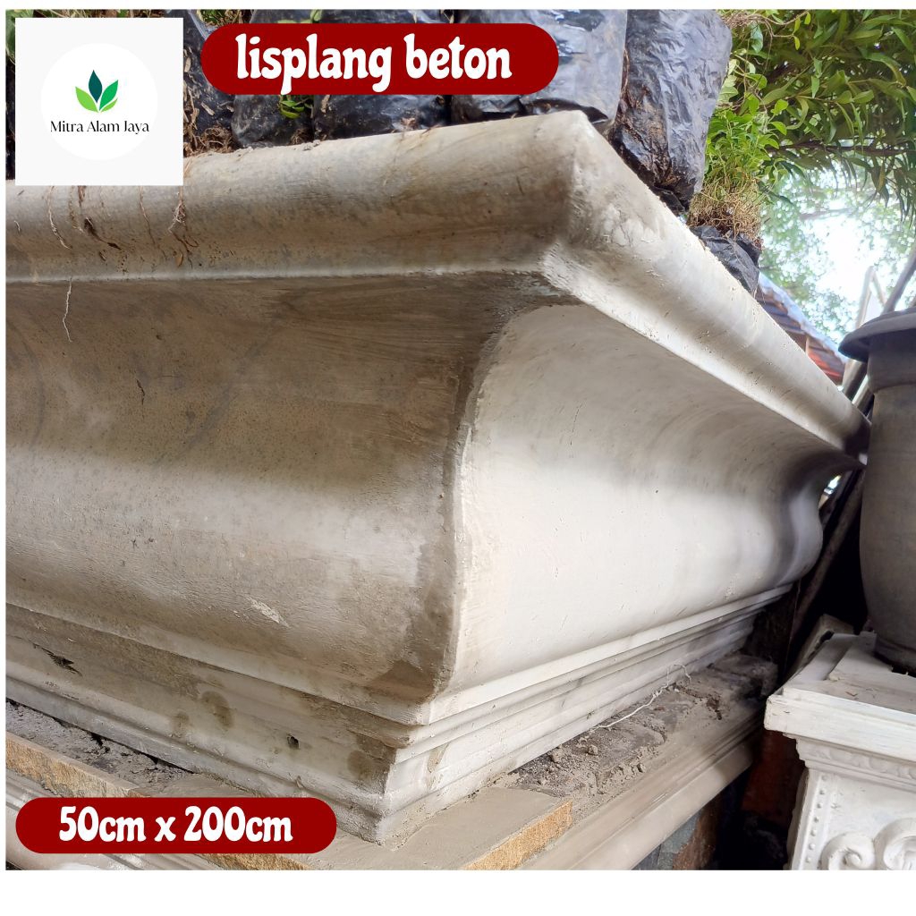 lisplang beton, list profil ukuran 50cm x 200cm