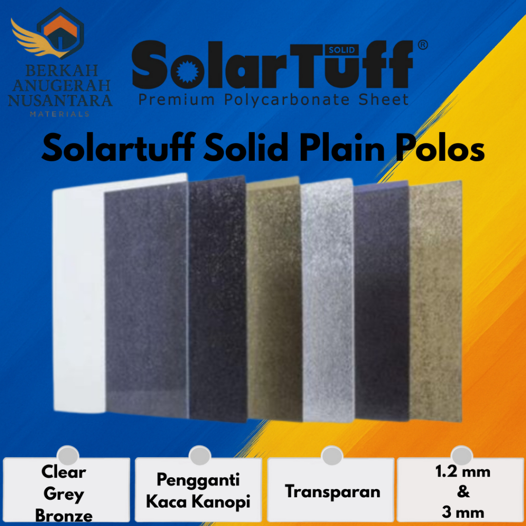 Atap Solarflat Pengganti Kaca 3mm Per 50cm Polos Transparan Tembus Pandang 3 mm