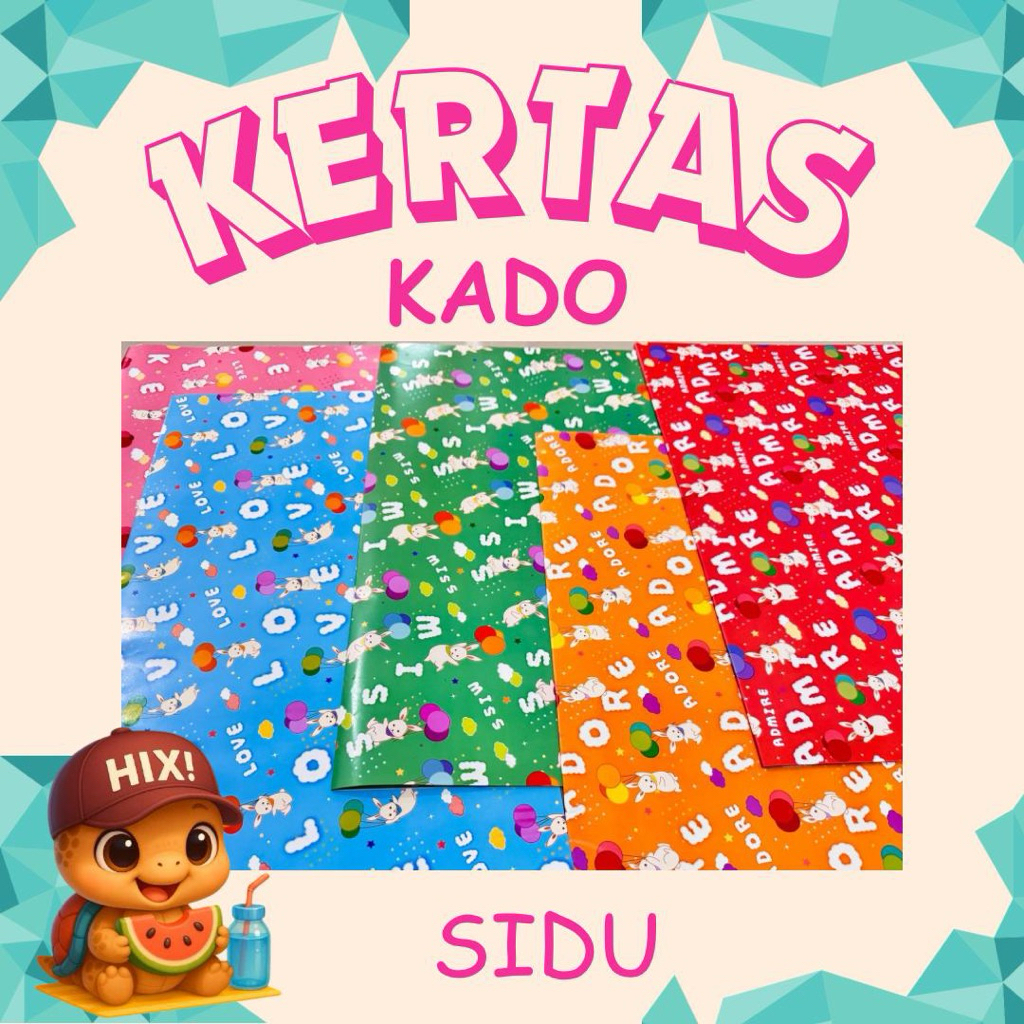 

Ready Stock Kertas Kado Lucu Warna Warni Kado Ulang Tahun