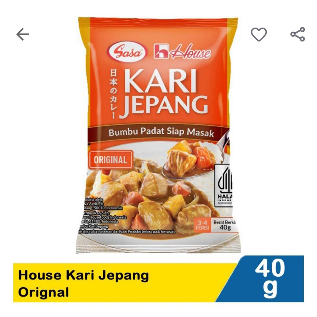 

Sasa House Kari Jepang Original 40G