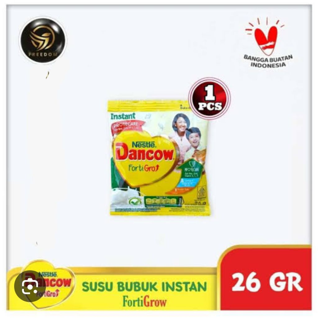 

Nestle Dancow Fortigro Susu Bubuk Instant Original Putih isi 26 Gram harga per sachet