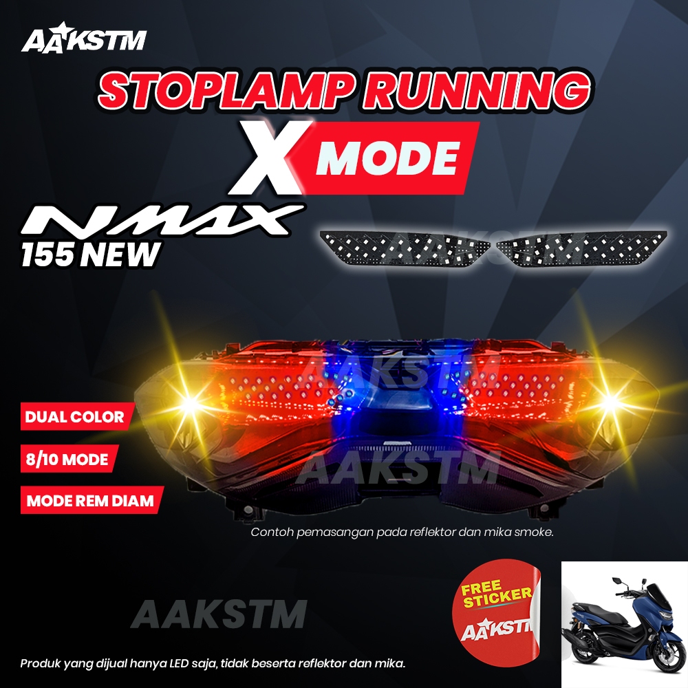 Lampu Rem Running X Mode Nmax New LED 8 10 Mode Running Lampu Belakang Modifikasi Motor