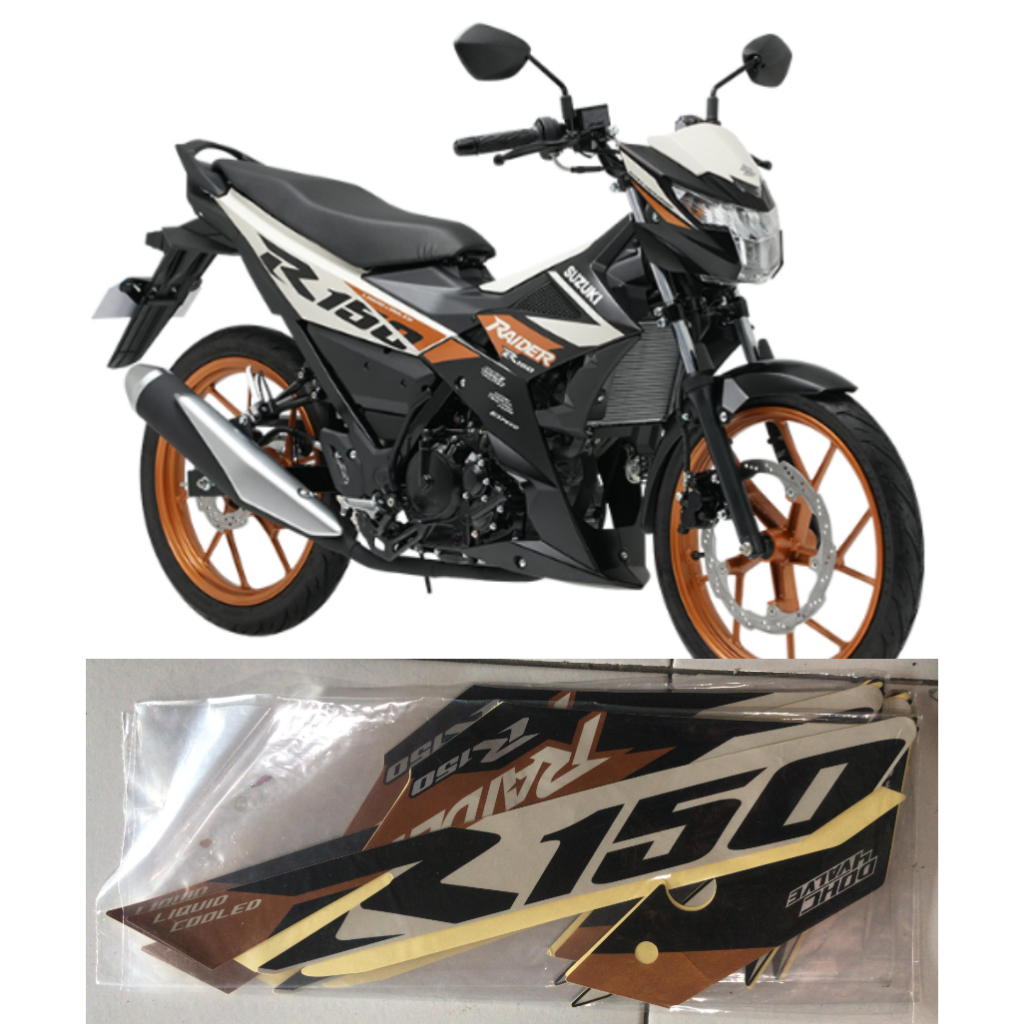 STRIPPING RAIDER R 150 2022 PUTIH ORANGE