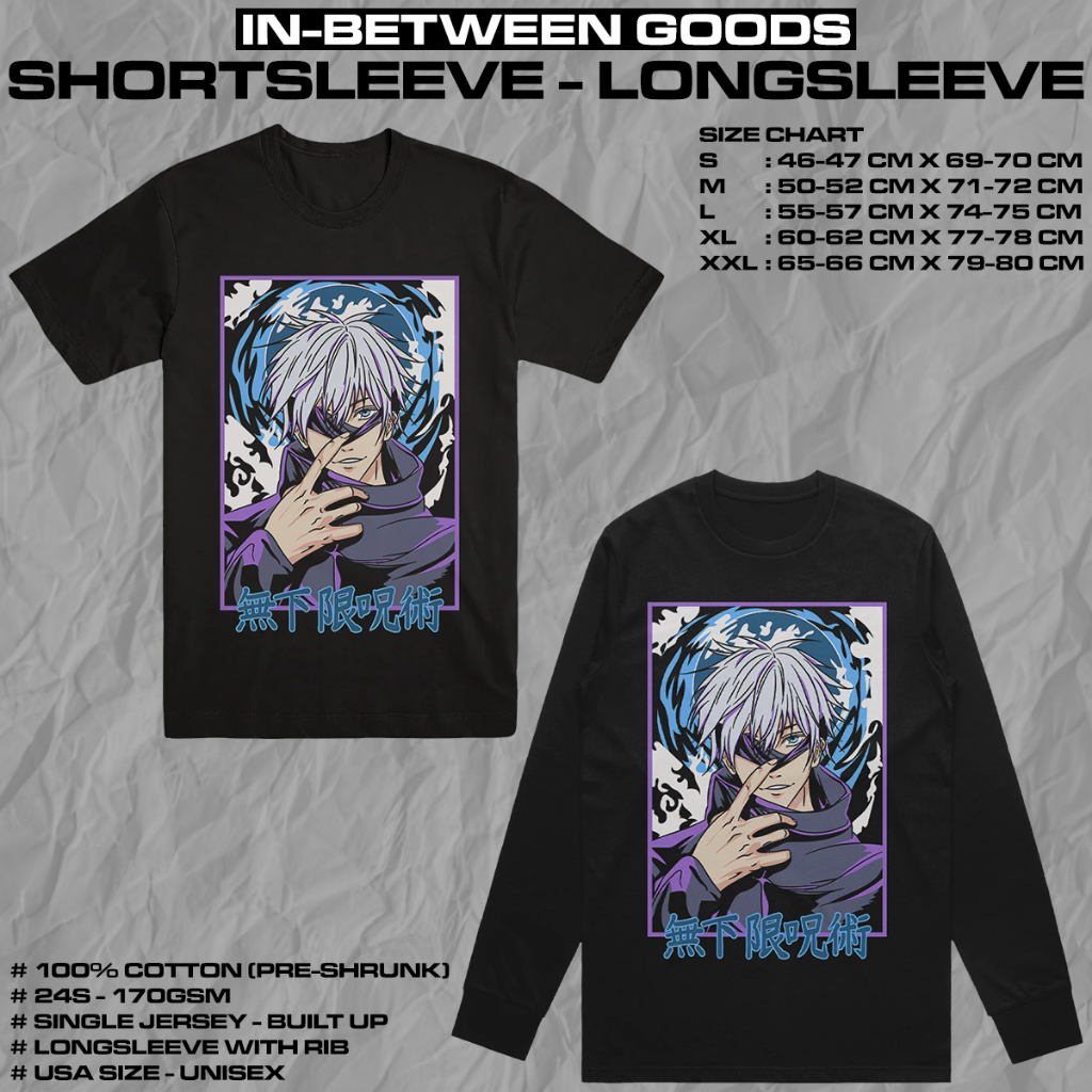 JUJUTSU KAISEN - GOJO SATORU | T-SHIRT | LONGSLEEVE | ANIME MERCH