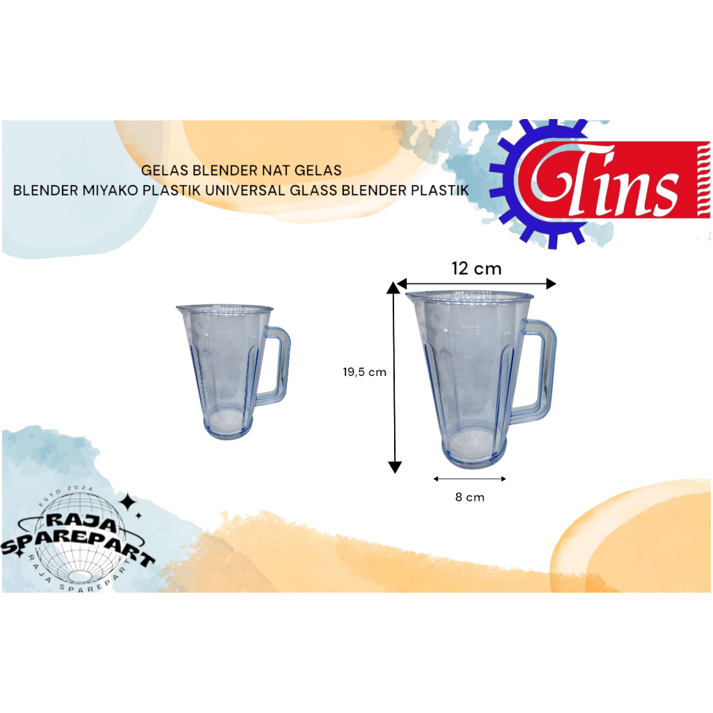GELAS BLENDER NAT GELAS BLENDER MIYAKO PLASTIK UNIVERSAL GLASS BLENDER PLASTIK