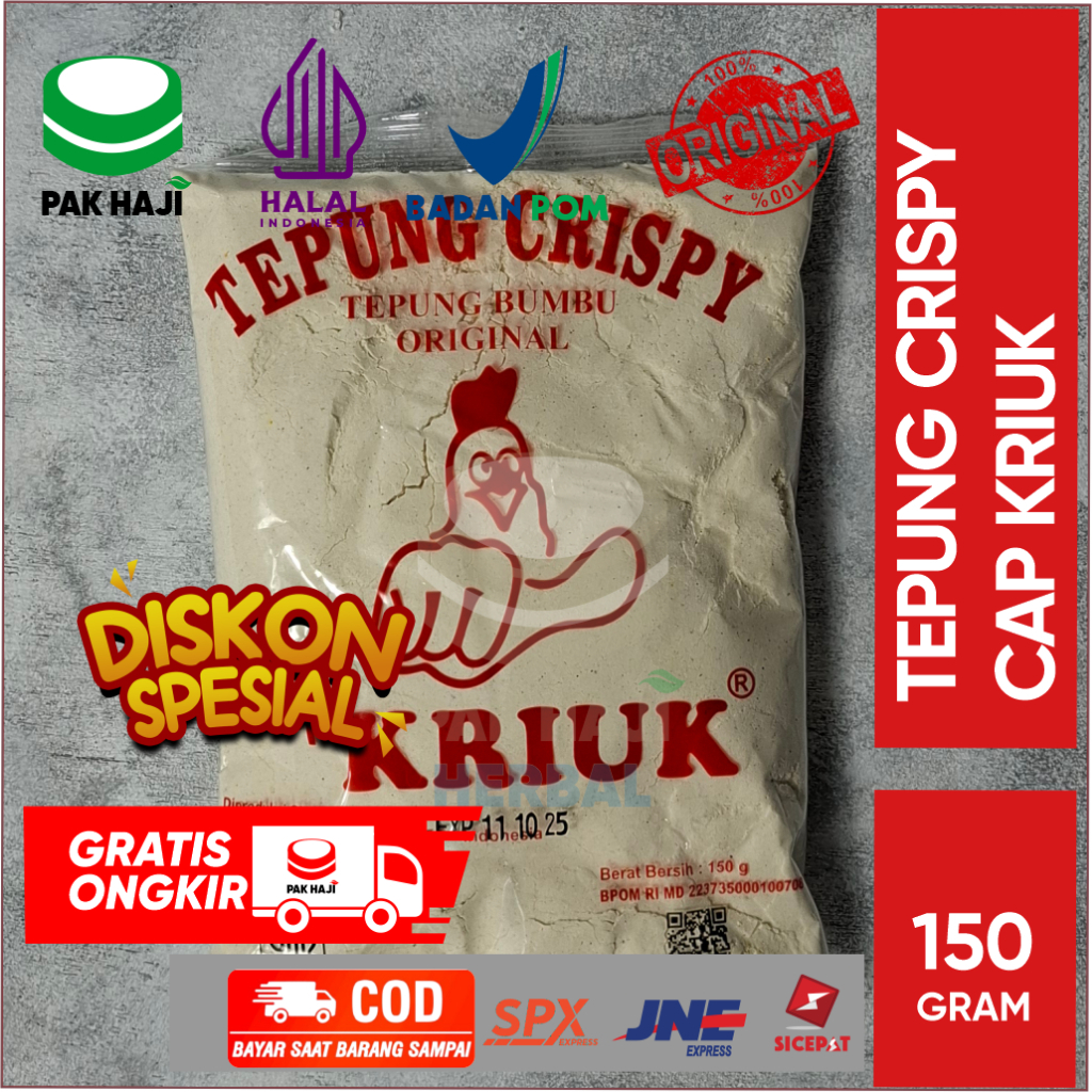 

Tepung Crispy Cap "KRIUK" 150 Gr | Praktis Siap Pakai, Masak Anti Ribet
