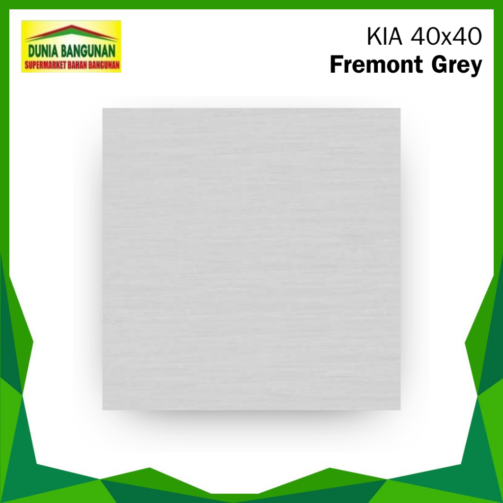 Keramik 40x40 Lantai KIA Impresso Fremont Grey Keramik Lantai Glossy / Keramik Lantai Kamar / Kerami