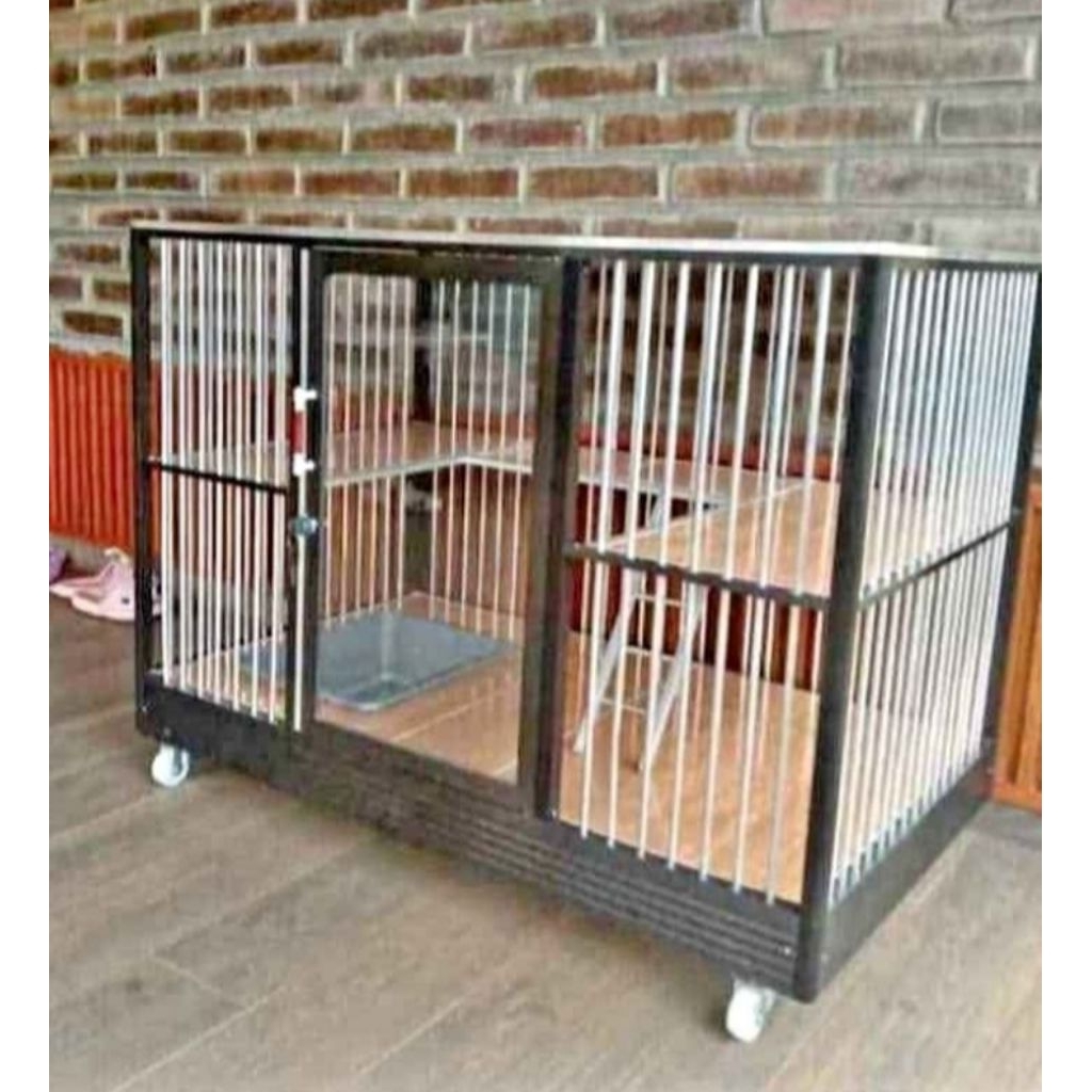 Kandang kucing 1 pintu aluminium/ kandang kucing peliharaan/ kandang kucing