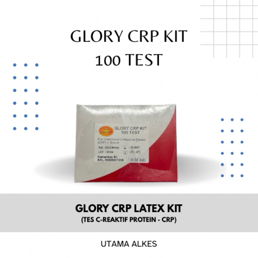 CRP LATEX KIT 100 TEST GLORY GIAGNOSTICS CRP (C-Reactive Protein) LATEX KIT 100T