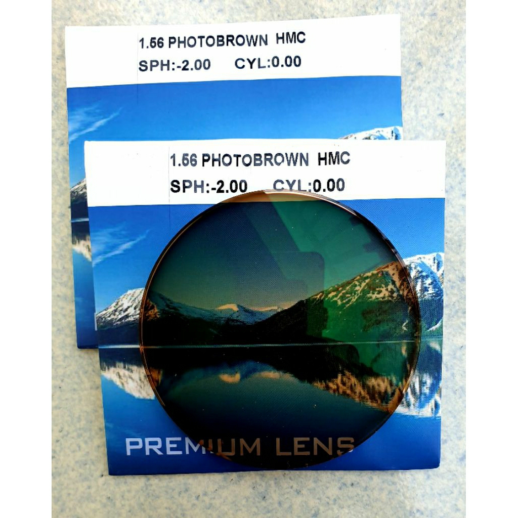 lensa kacamata photocromik brown warna coklat minus
