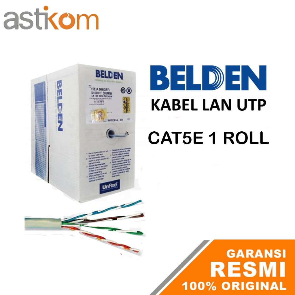 Kabel Belden Cat 5e LAN 1 roll 305 meter Original