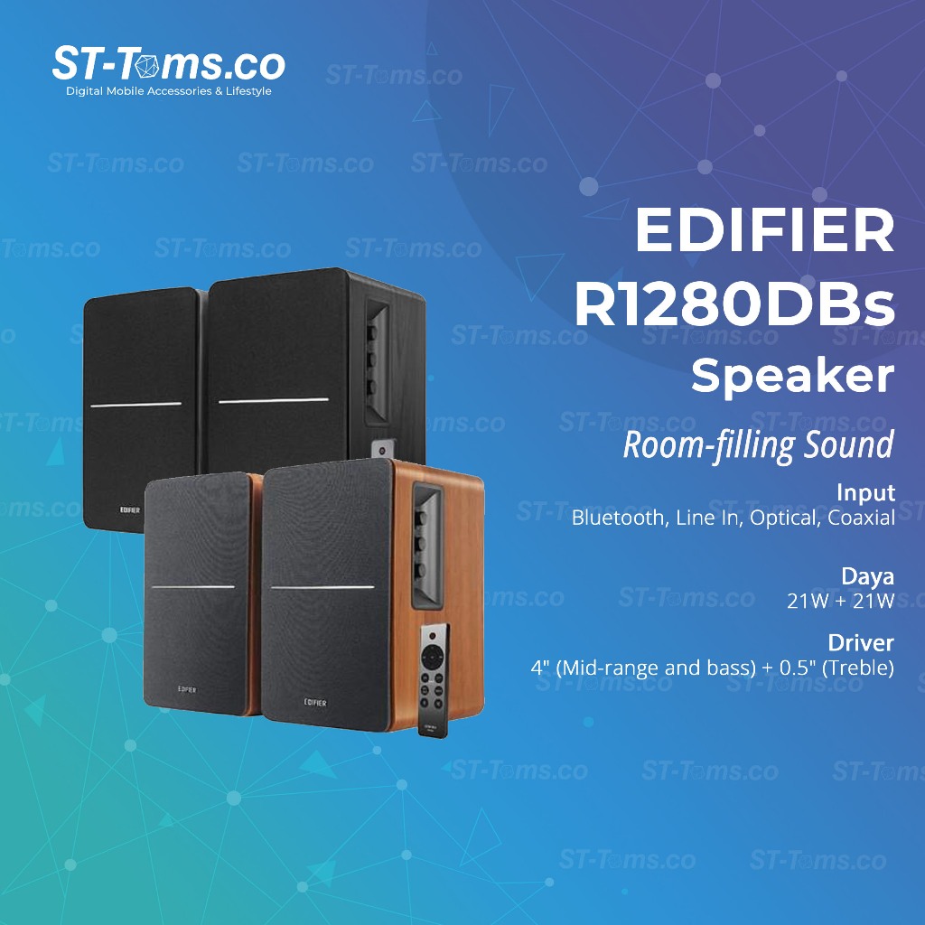 Edifier R1280DBs / R1280 DBs / R1280 DBs 2.0 Active BookShelf Speaker Meja Rak Buku