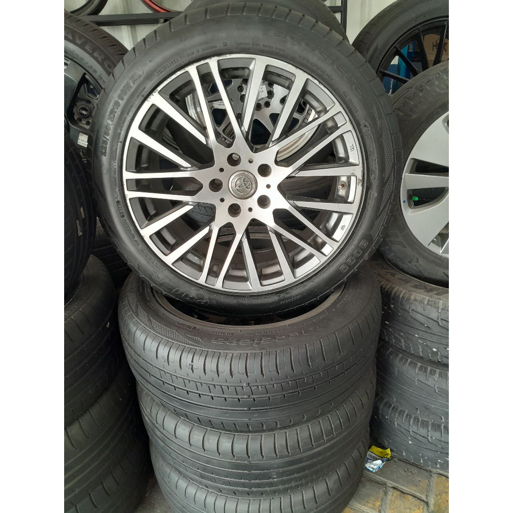 velg racing mobil REP ALPHARD 18X7,5 5X114 ET40 G/P + BAN PHI 225 50 R18