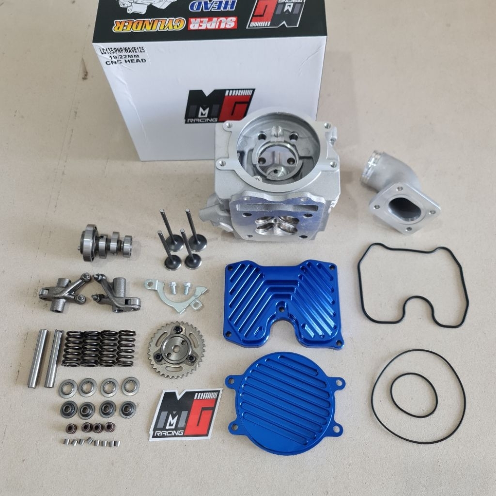 SUPER HEAD SUPRA KPH 4 KLEP 19/22 20/23 22/25 25/28 SET COVER TIMING CNC HEAD SUPRA 125 HEAD MX PNP 