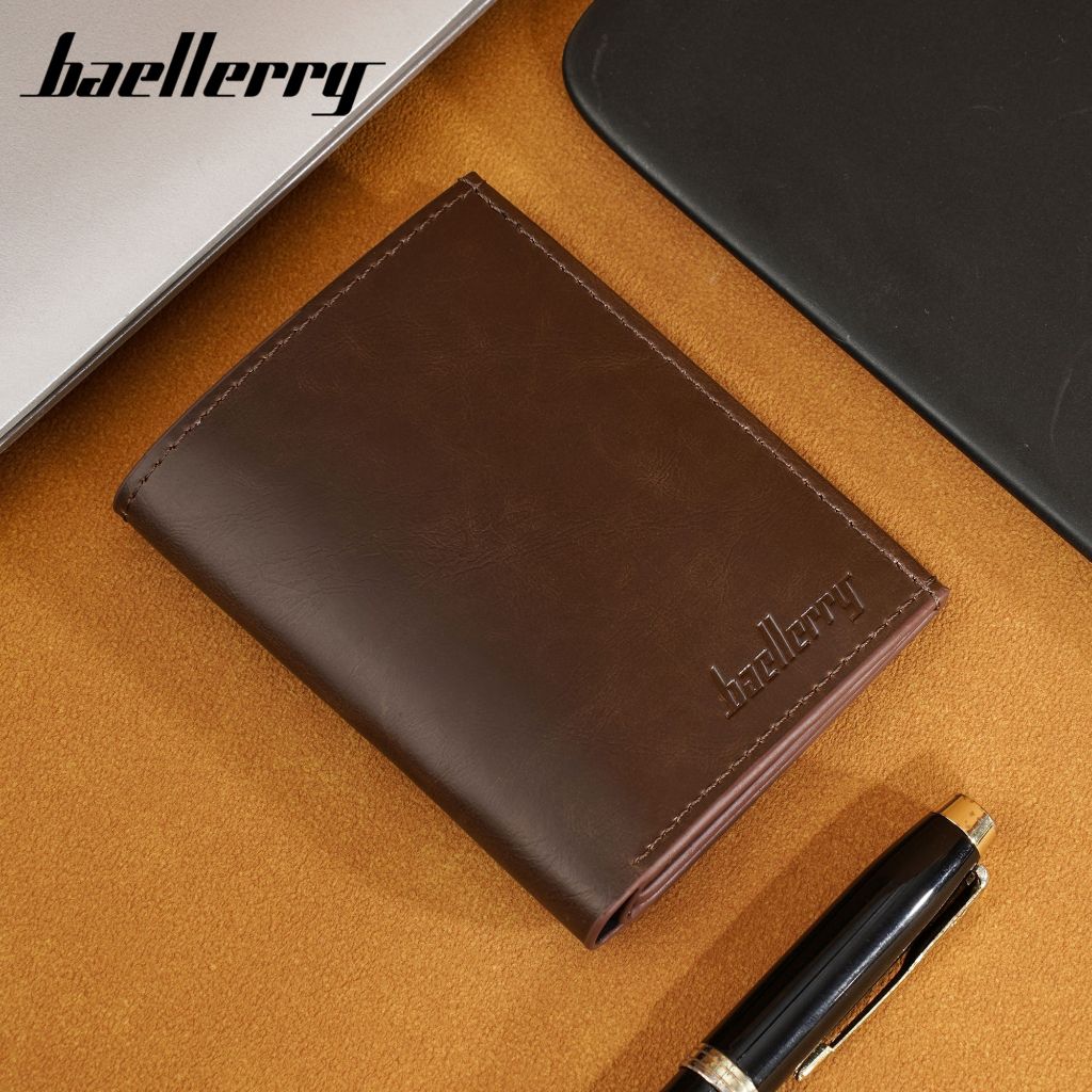 LIMITED BAELLERRY K1979 DOMPET PRIA LIPAT PENDEK KARTU BAHAN KULIT PU LEATHER PREMIUM BAEOS