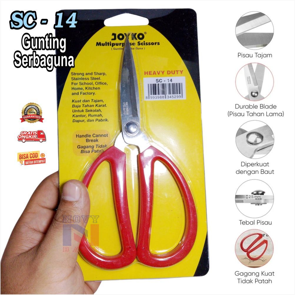 

Gunting Kodok | Gunting Kain | Gunting Stainless Steel | Gunting JOYKO SC - 14 | Gunting SCISSORS