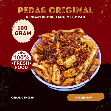 

Kripik Basreng Bumbu Basah Daun Jeruk Netto 100 Gram / Basreng Basah