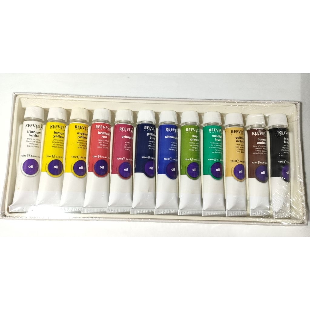 

Reeves oil colour 12 warna, 12 ml