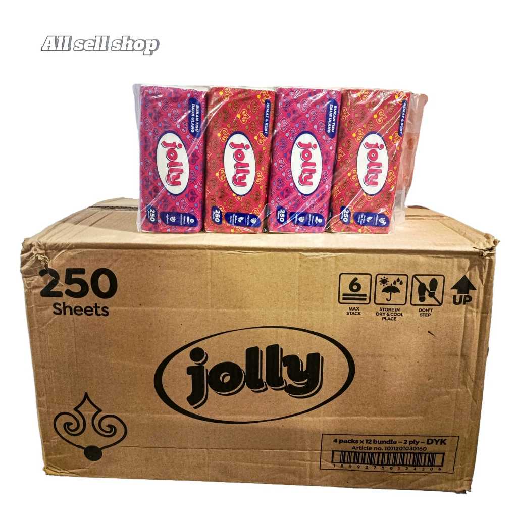 1 Dus Tisu Jolly facial tissue 250 Sheets 250s 2 ply