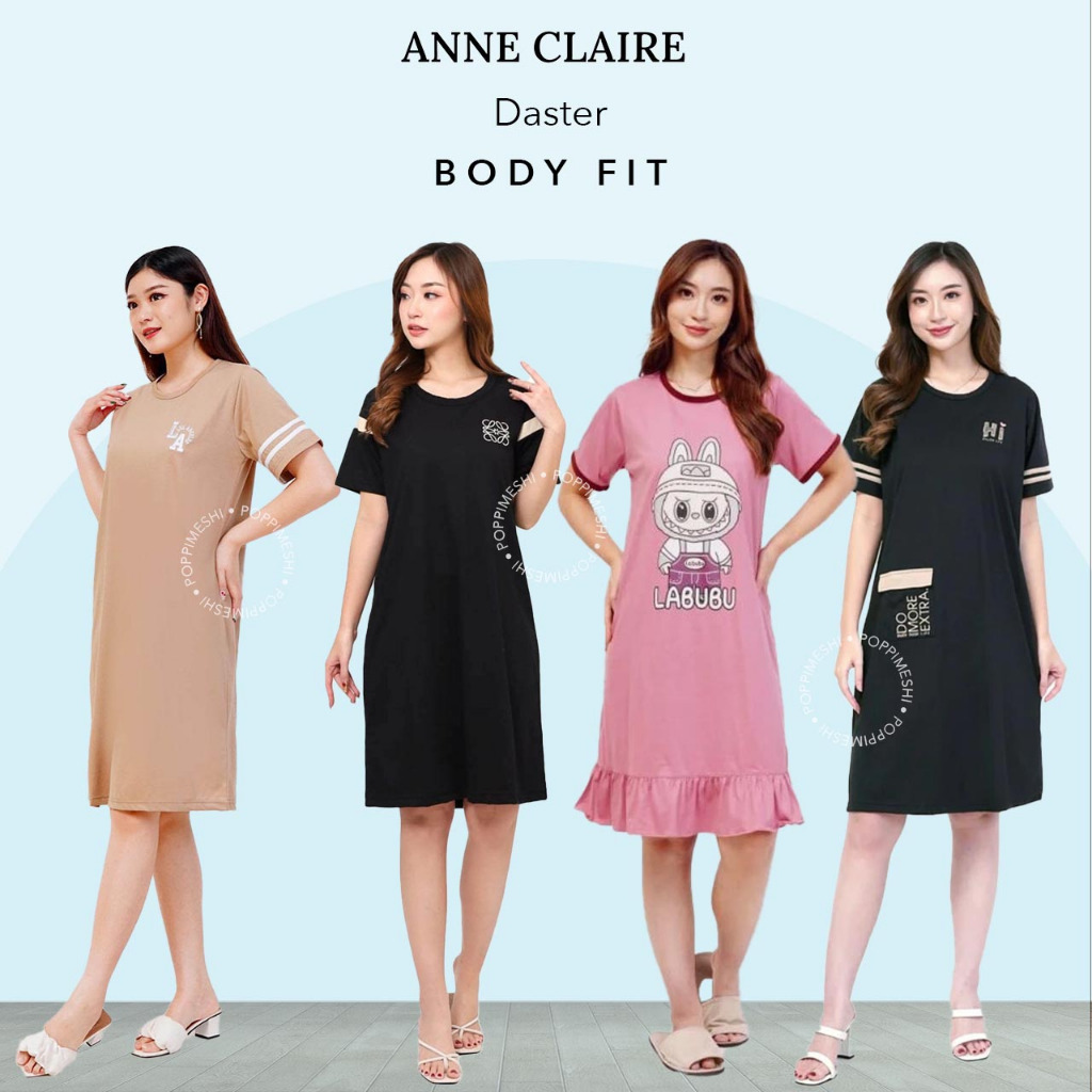 Daster DT Dewasa Lengan Pendek Body Fit Exclusive / Sport Anne Claire Dewasa / Remaja Wanita ABG