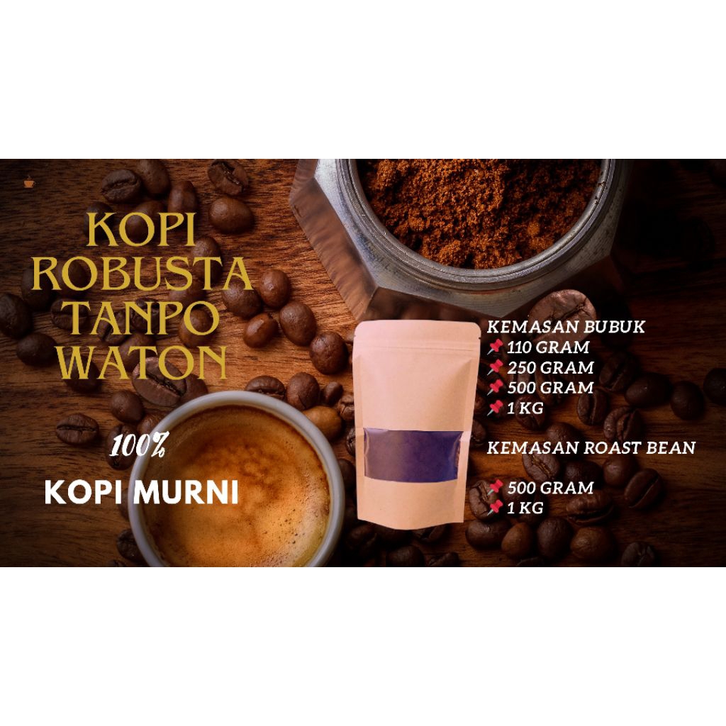 

kopi bubuk murni 1 kg robusta gunung Semeru murah mantap